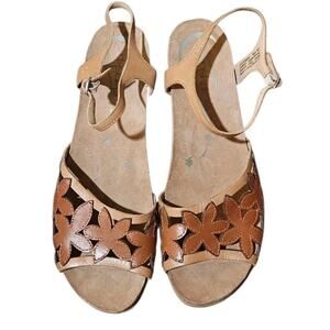 Dansko Sandals Womens Coquette Ankle Straps Brown Leather Buckle Size 42